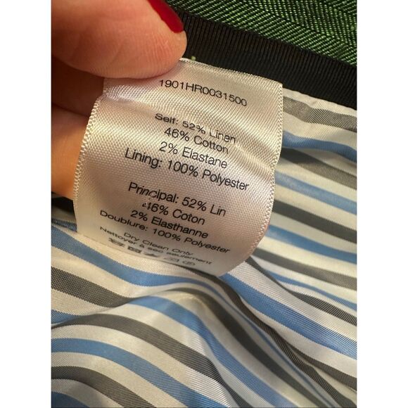 Veronica Beard Farley Dickey Green Linen Blend Jacket, Size 2 (XS) - Picture 5 of 12